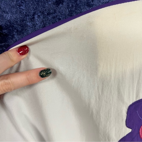 Lighthouse Point vintage purple and white daisy 80s aesthetic windbreaker top - Picture 3 of 6
